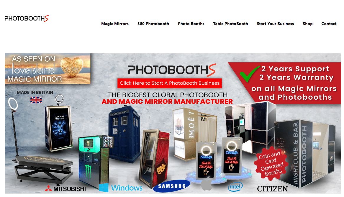 „Photobooths 10“ nuotraukų kabinų tiekėjas JK